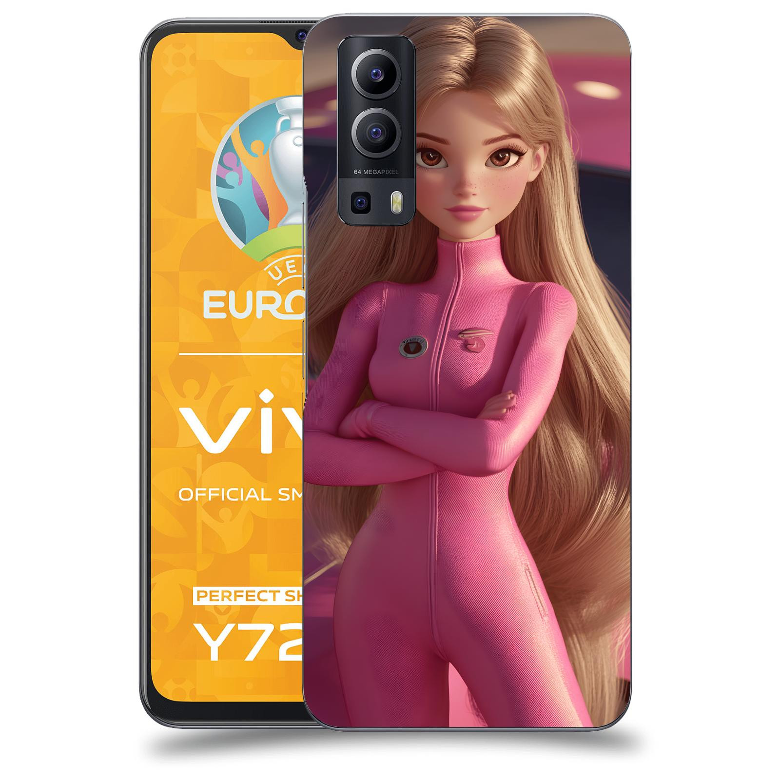 ACOVER Kryt na mobil Vivo Y72 5G - Pink girl