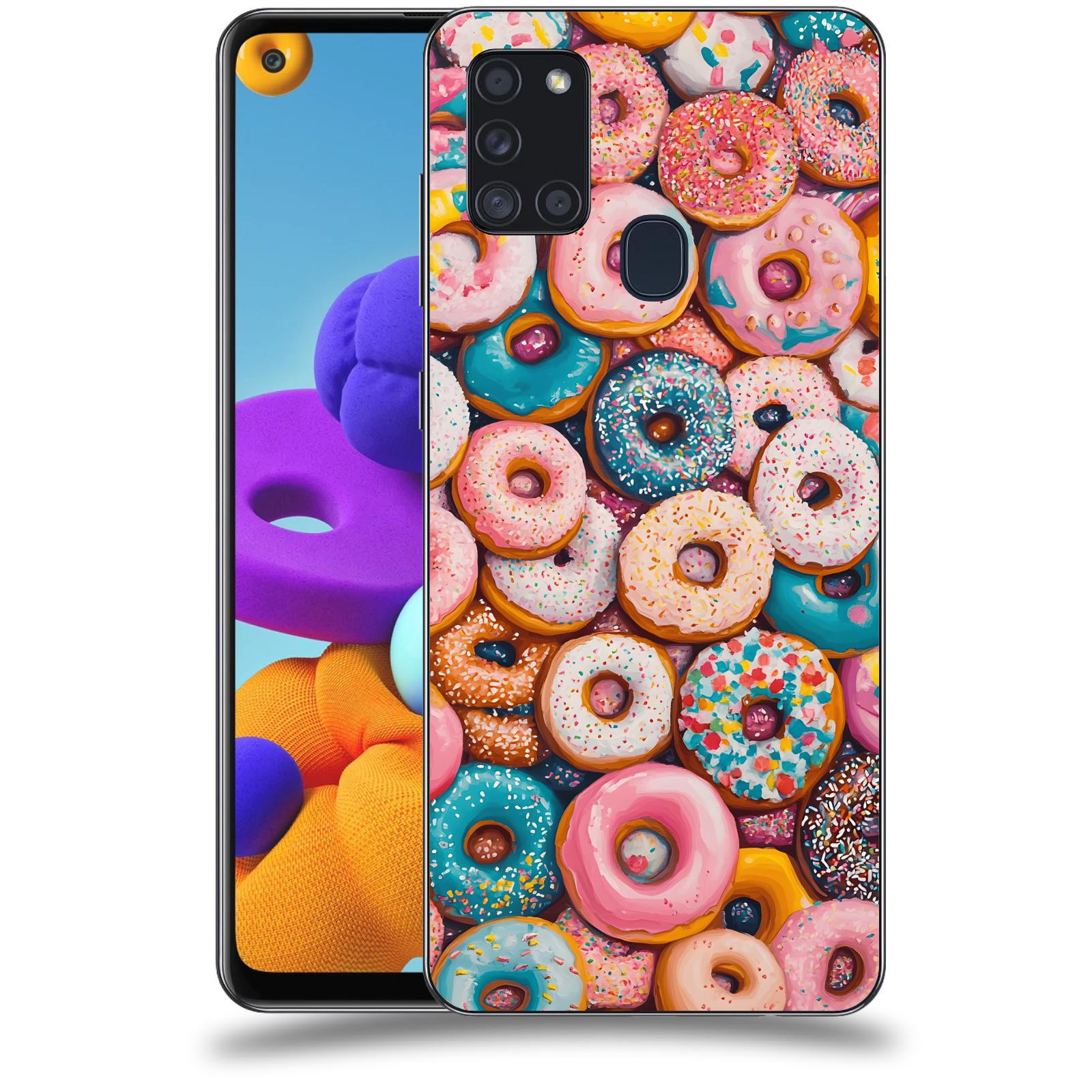ACOVER Kryt na mobil Samsung Galaxy A21s - Donuts