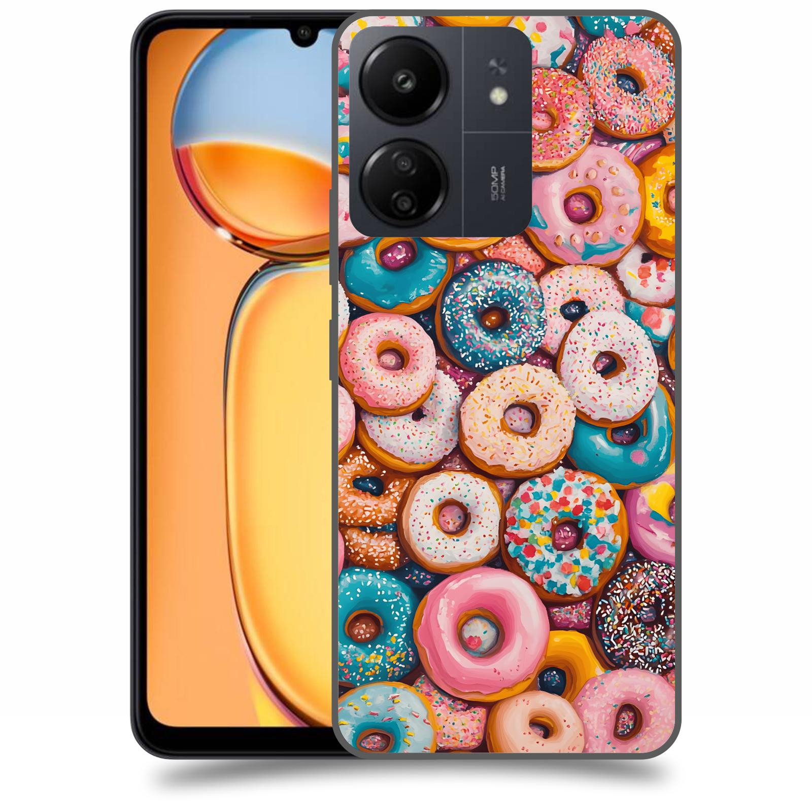 ACOVER Kryt na mobil Xiaomi Redmi 13C  Donuts