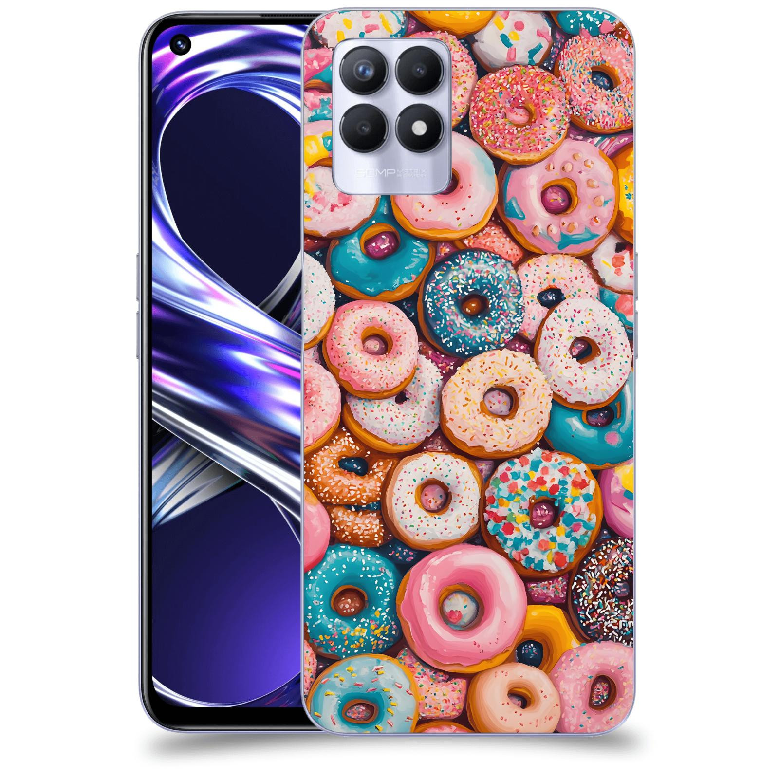 ACOVER Kryt na mobil Realme 8i - Donuts