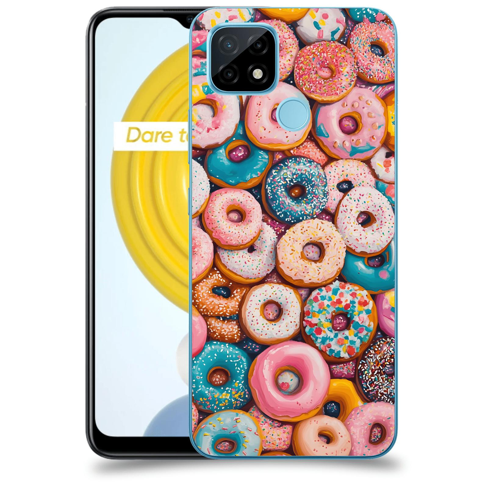 ACOVER Kryt na mobil Realme C21 - Donuts