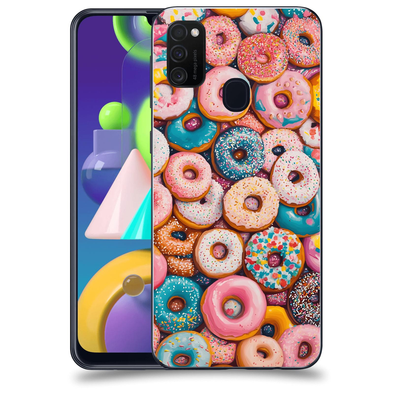ACOVER Kryt na mobil Samsung Galaxy M21 M215F - Donuts