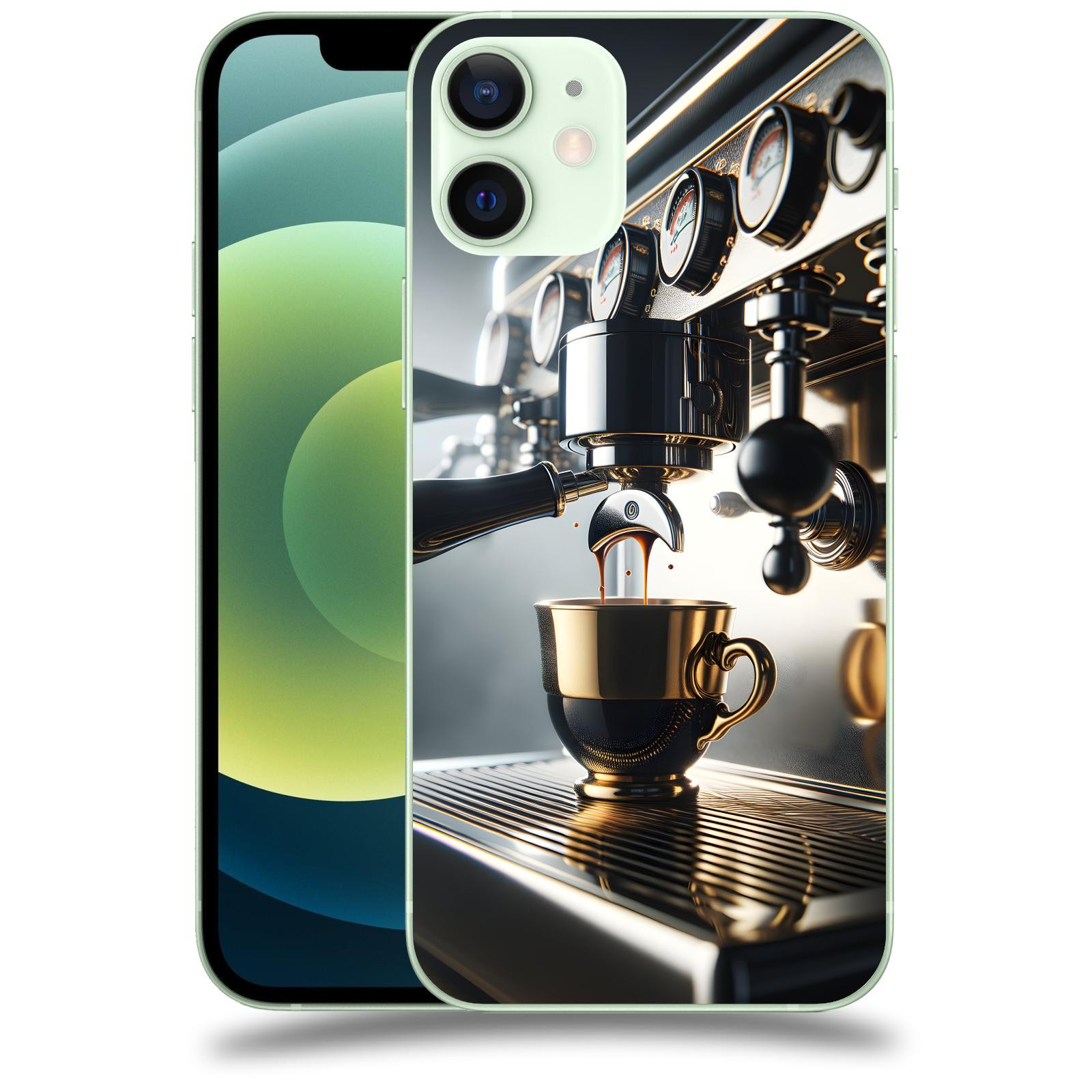 ACOVER Kryt na mobil Apple iPhone 12 mini - Coffee maker