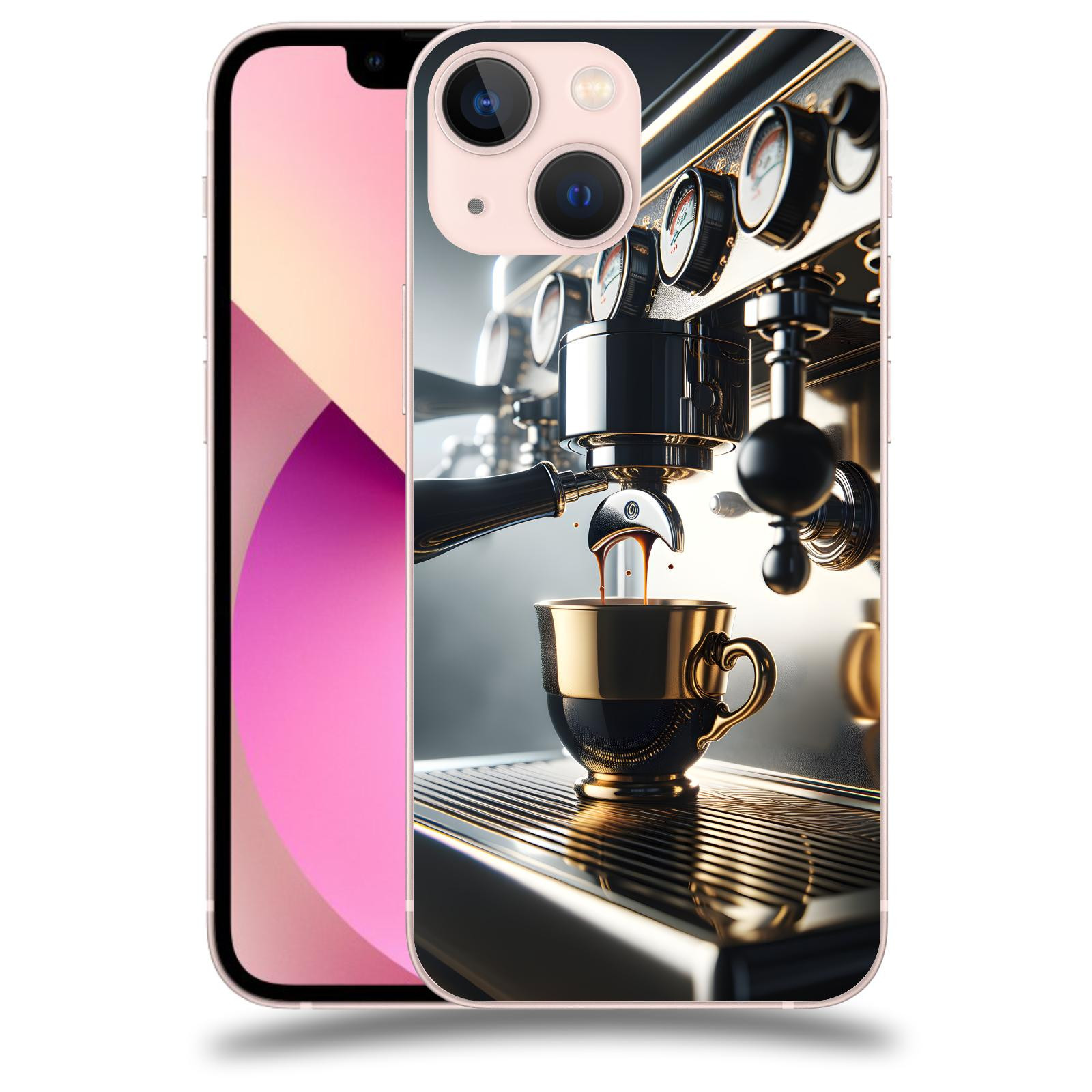 ACOVER Kryt na mobil Apple iPhone 13 mini - Coffee maker