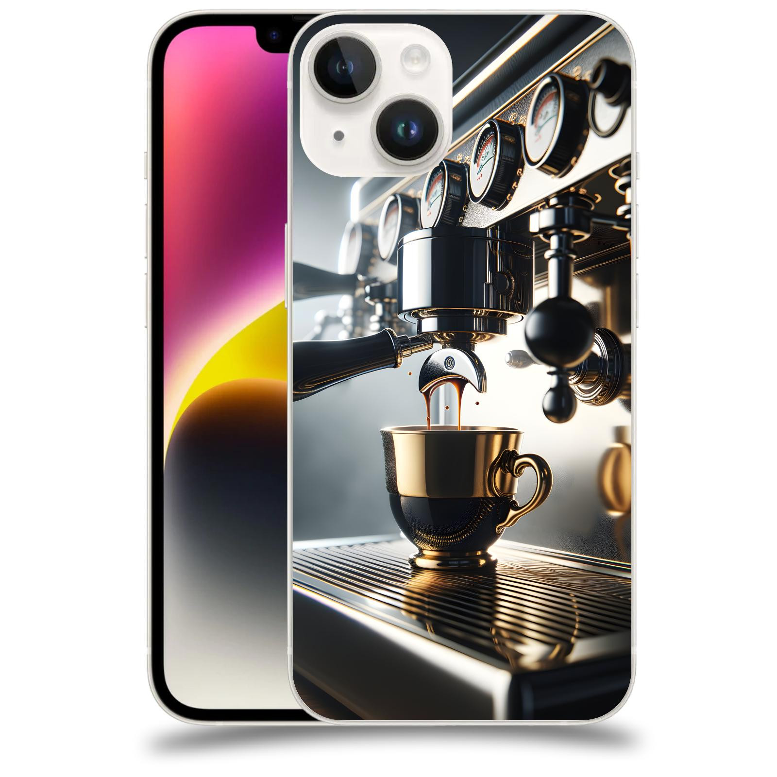 ACOVER Kryt na mobil Apple iPhone 14 - Coffee maker