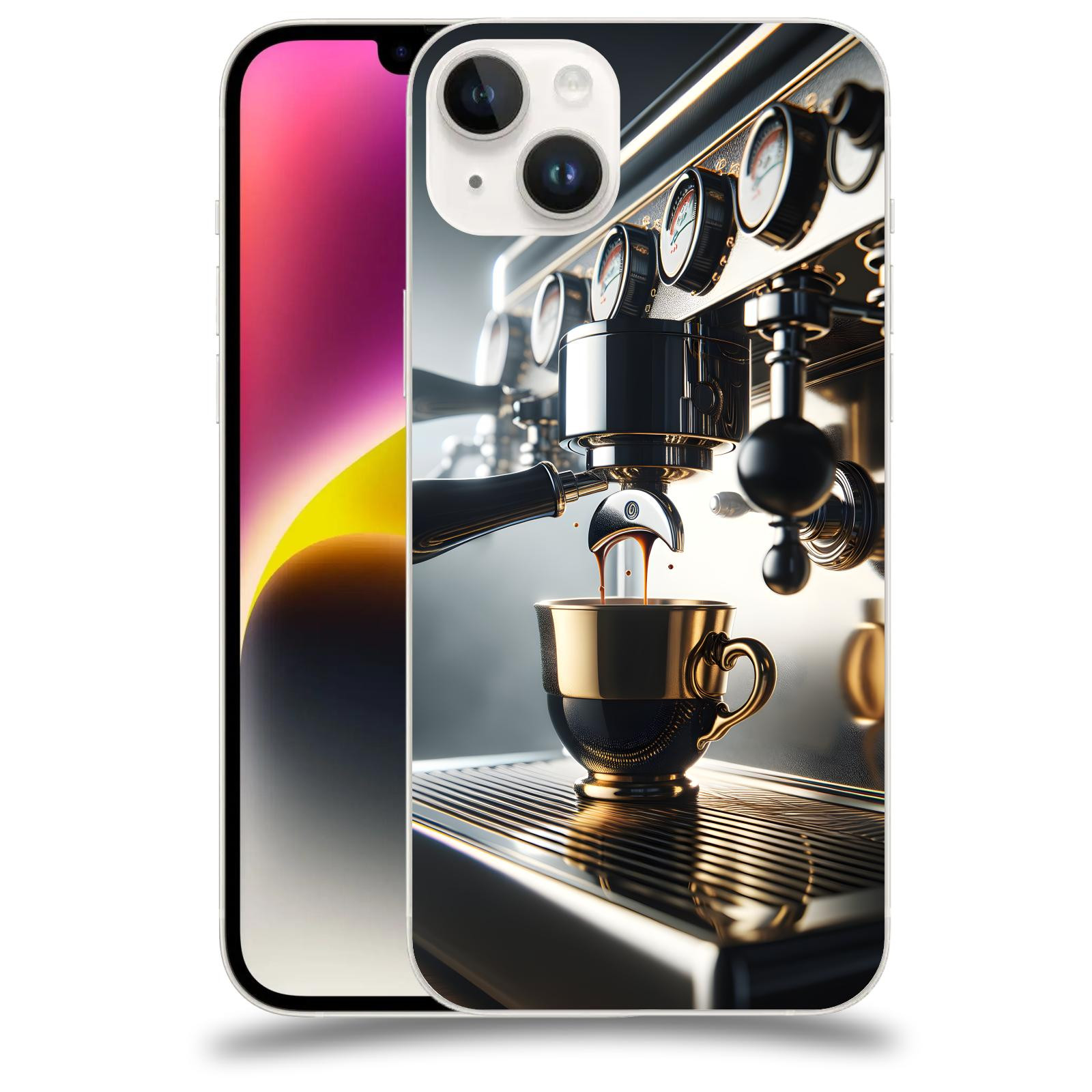 ACOVER Kryt na mobil Apple iPhone 14 Plus - Coffee maker
