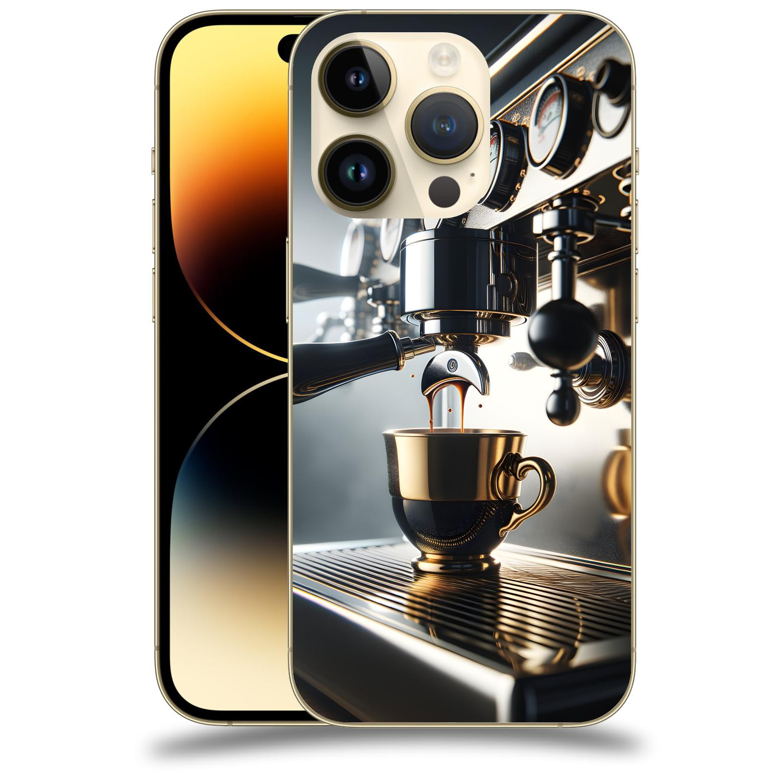 ACOVER Kryt na mobil Apple iPhone 14 Pro - Coffee maker