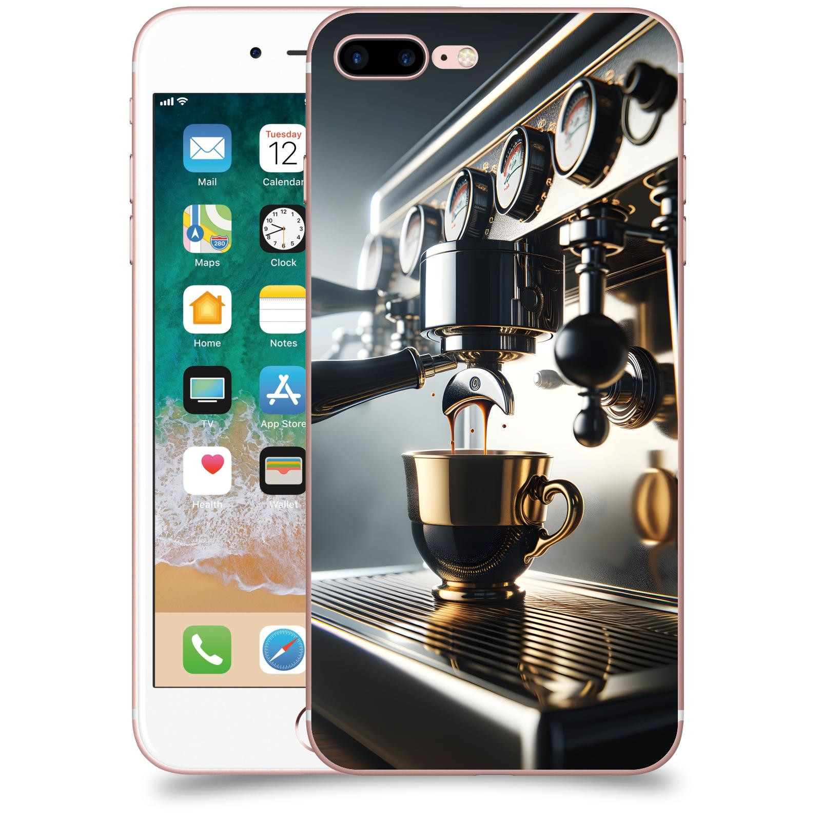ACOVER Kryt na mobil Apple iPhone 7 Plus - Coffee maker