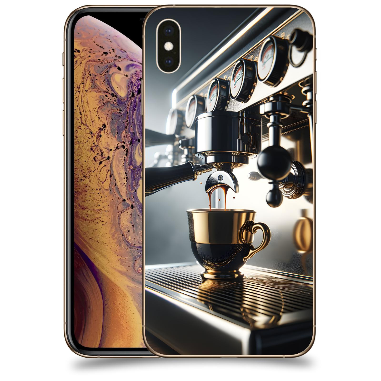 ACOVER Kryt na mobil Apple iPhone XS Max - Coffee maker