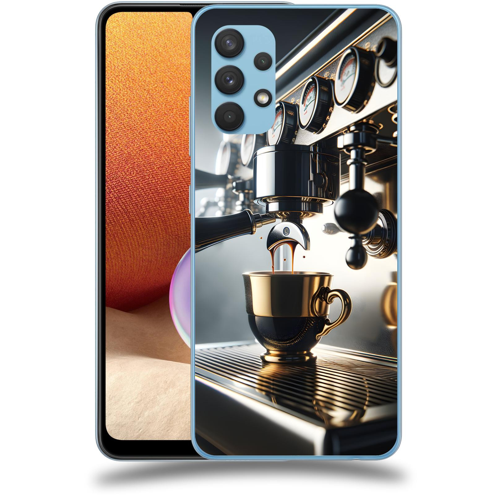 ACOVER Kryt na mobil Samsung Galaxy A32 4G SM-A325F - Coffee maker