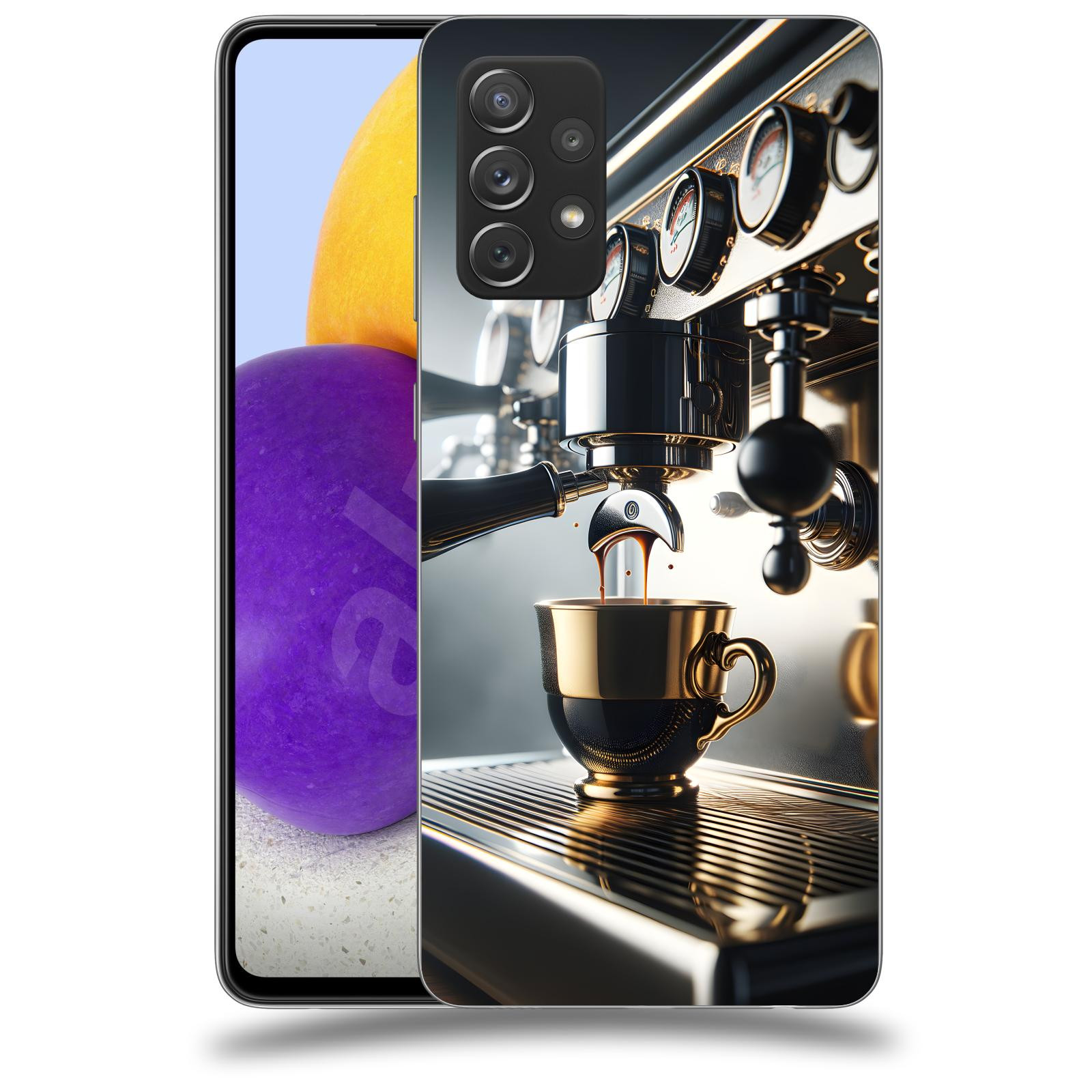ACOVER Kryt na mobil Samsung Galaxy A73 5G - Coffee maker