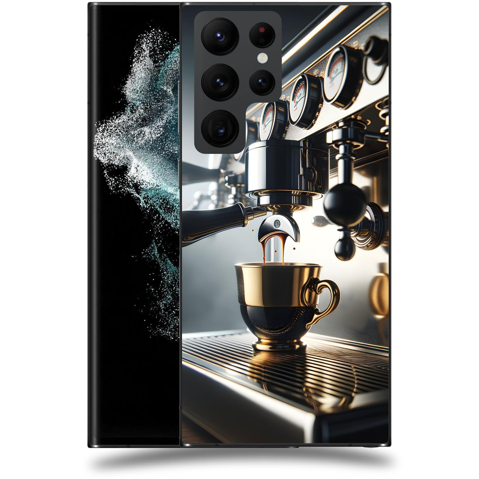 ACOVER Kryt na mobil Samsung Galaxy S22 Ultra 5G - Coffee maker