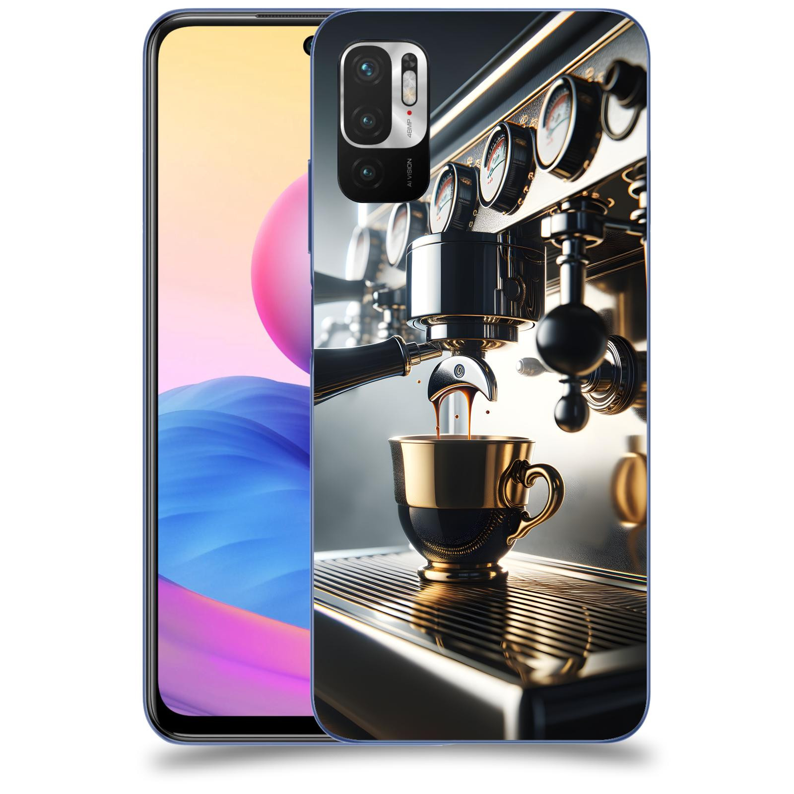 ACOVER Kryt na mobil Xiaomi Redmi Note 10 5G - Coffee maker
