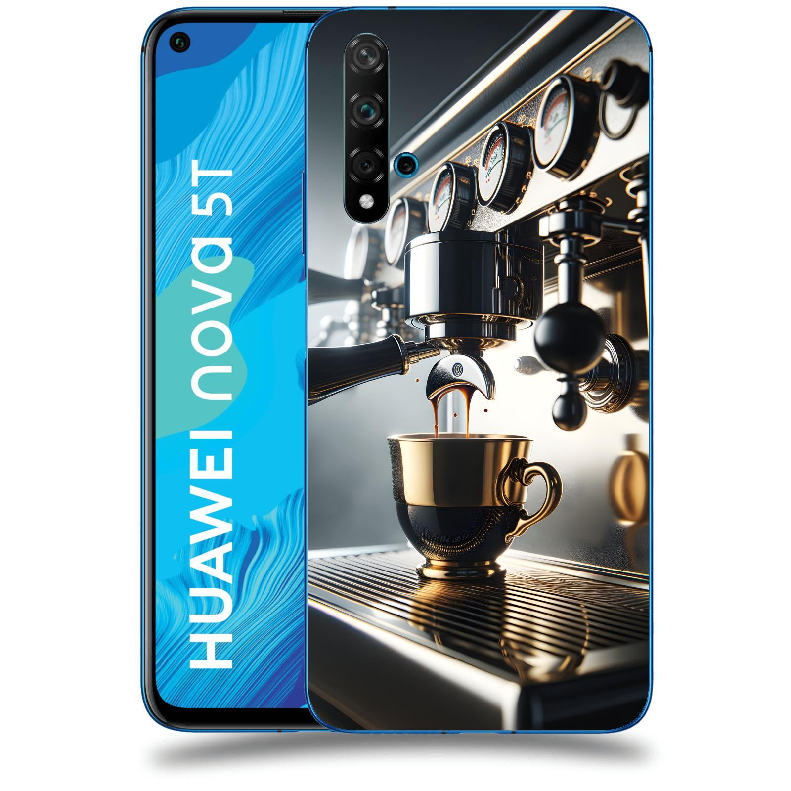ACOVER Kryt na mobil Huawei Nova 5T - Coffee maker