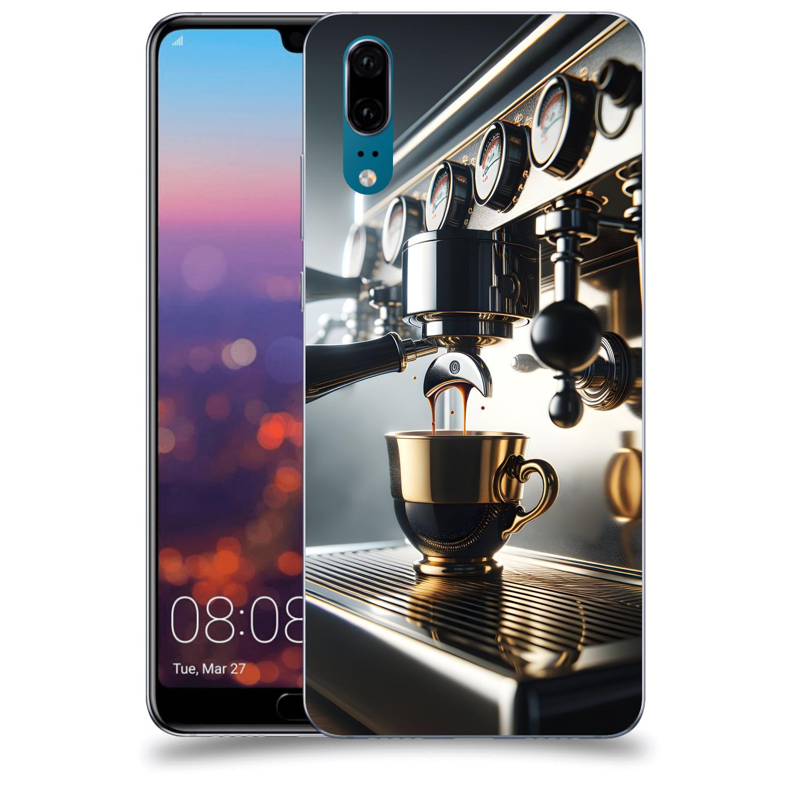 ACOVER Kryt na mobil Huawei P20 - Coffee maker
