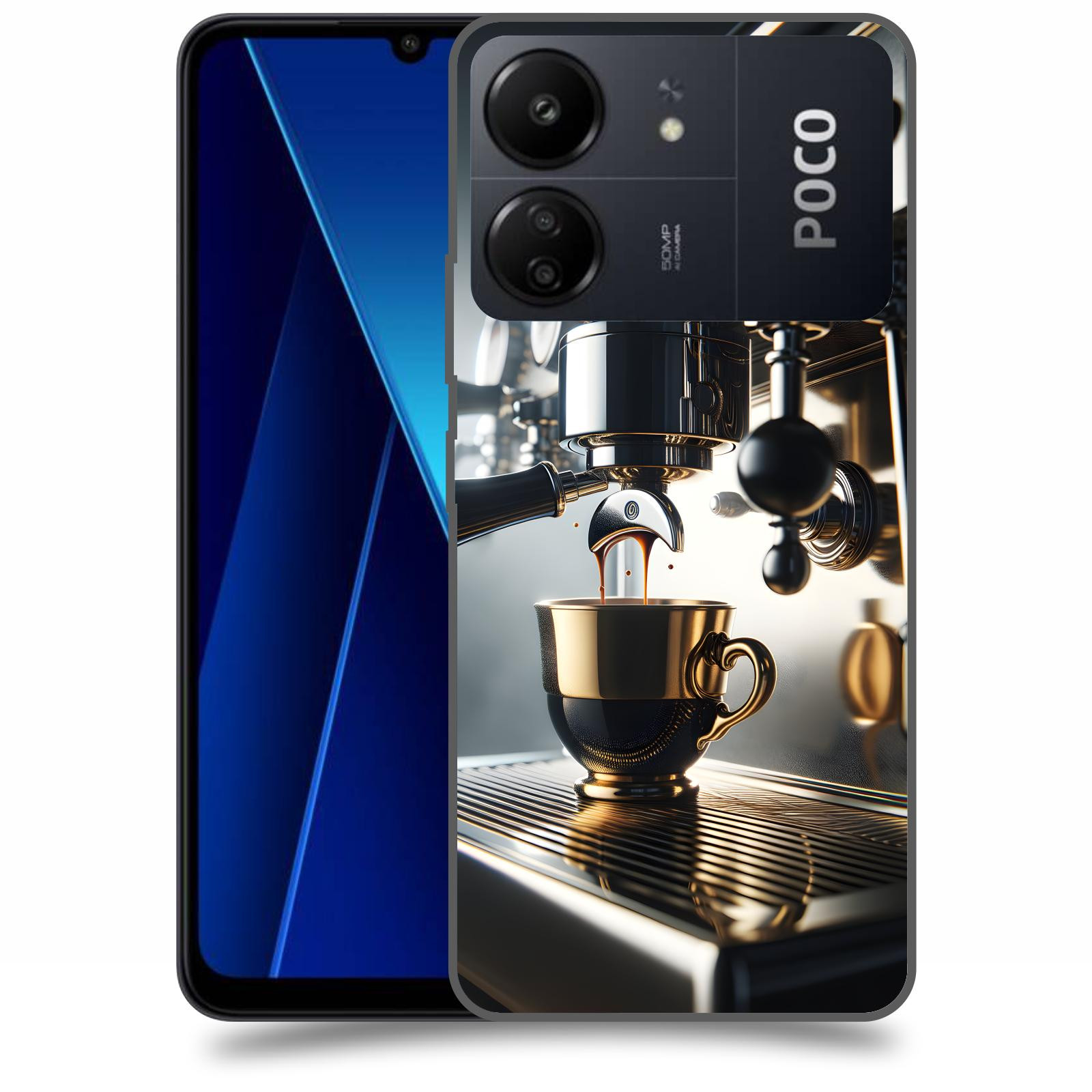 ACOVER Kryt na mobil Poco C65 - Coffee maker