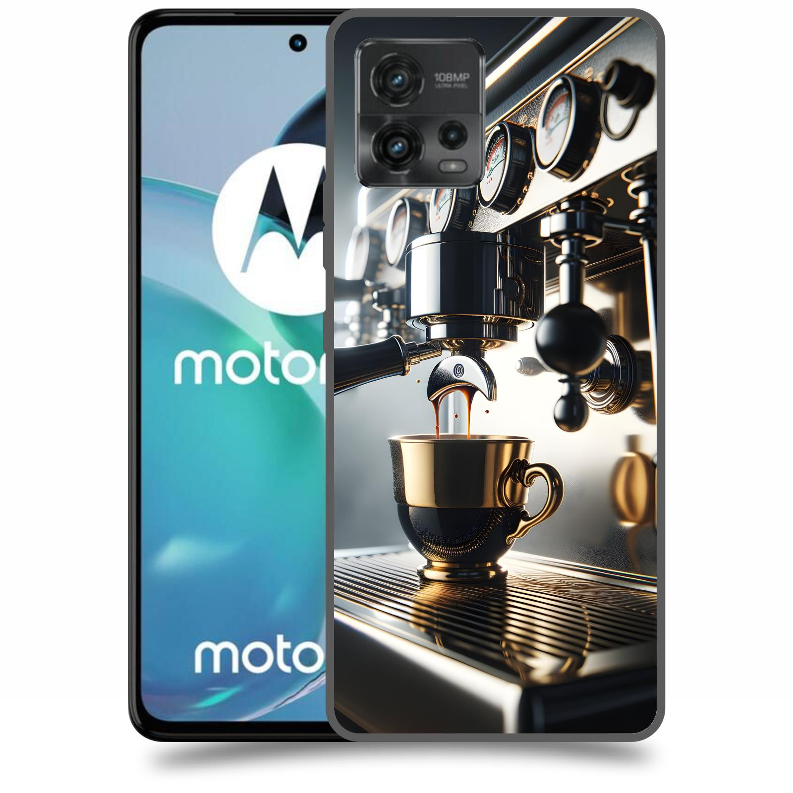 ACOVER Kryt na mobil Motorola Moto G72 - Coffee maker