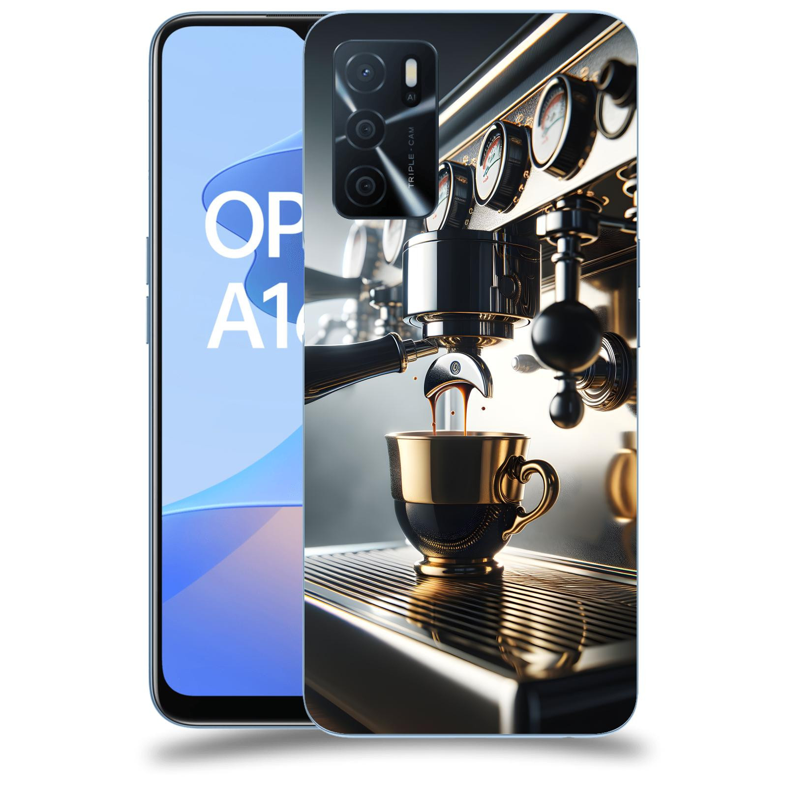 ACOVER Kryt na mobil OPPO A16s - Coffee maker