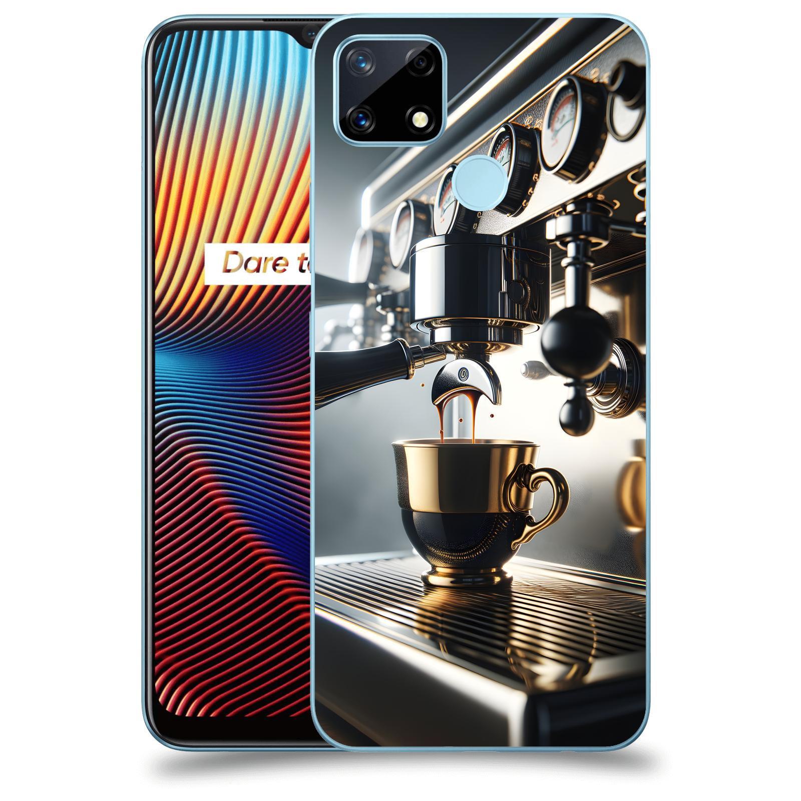 ACOVER Kryt na mobil Realme 7i - Coffee maker