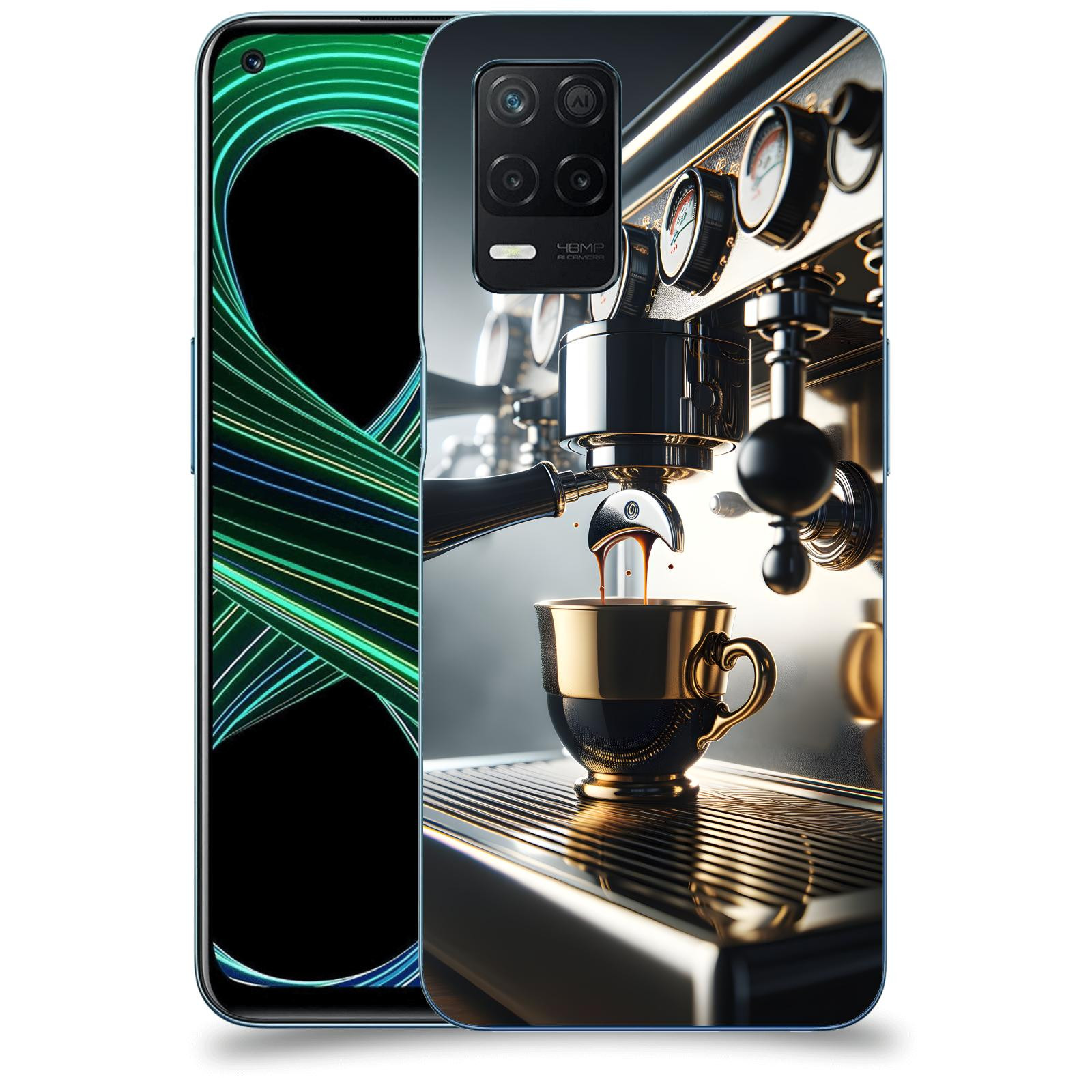 ACOVER Kryt na mobil Realme 8 5G - Coffee maker