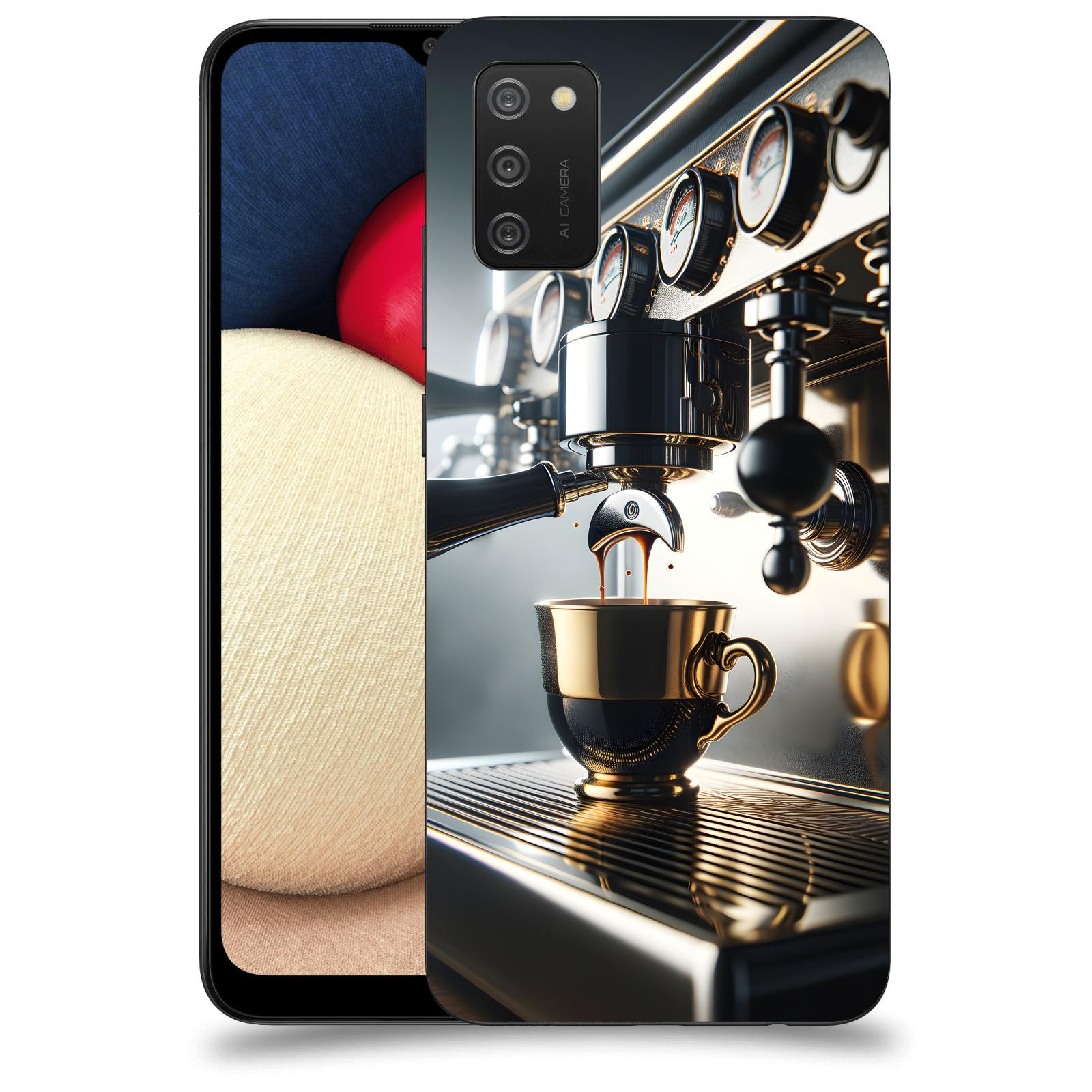ACOVER Kryt na mobil Samsung Galaxy A02s A025G - Coffee maker