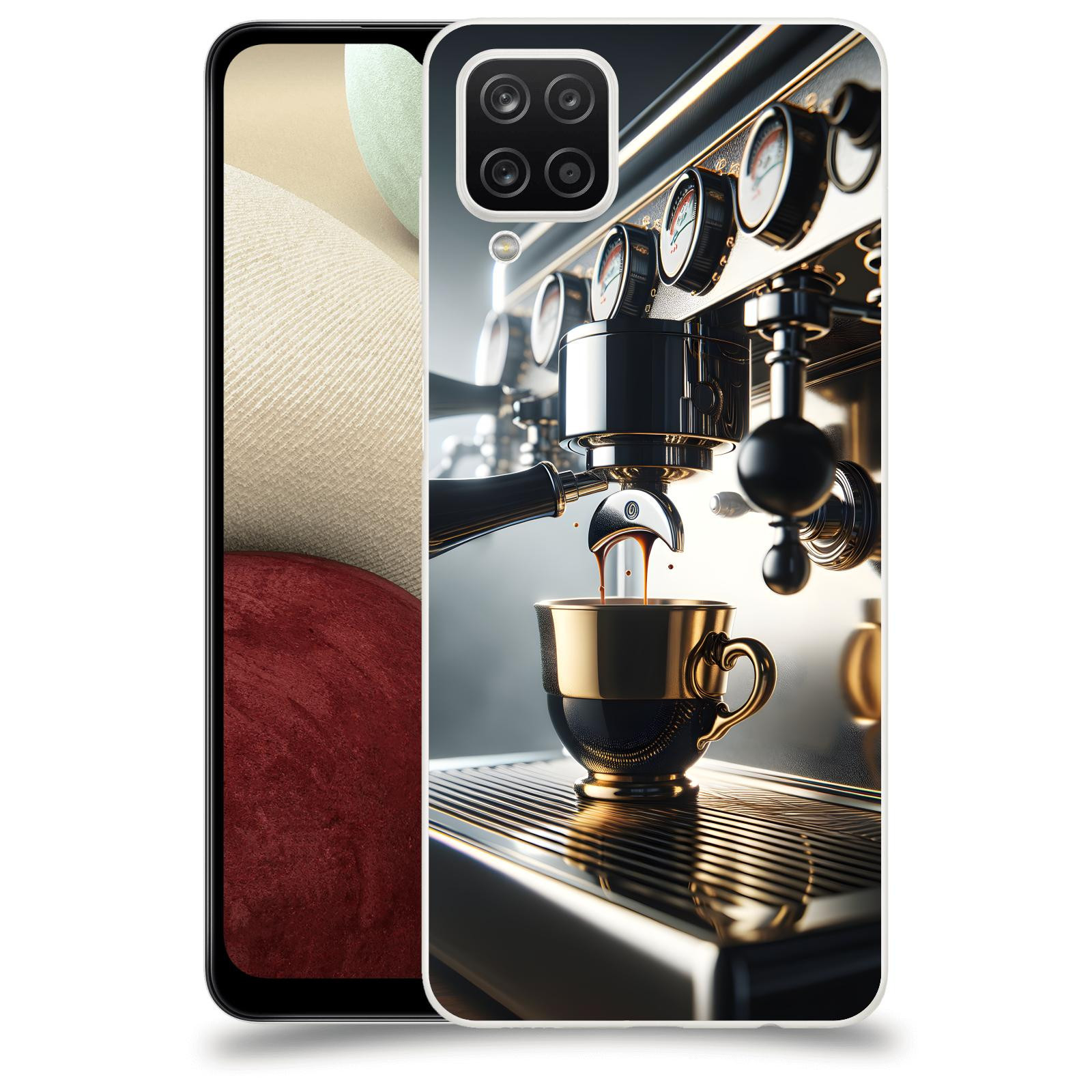 ACOVER Kryt na mobil Samsung Galaxy A12 A125F - Coffee maker