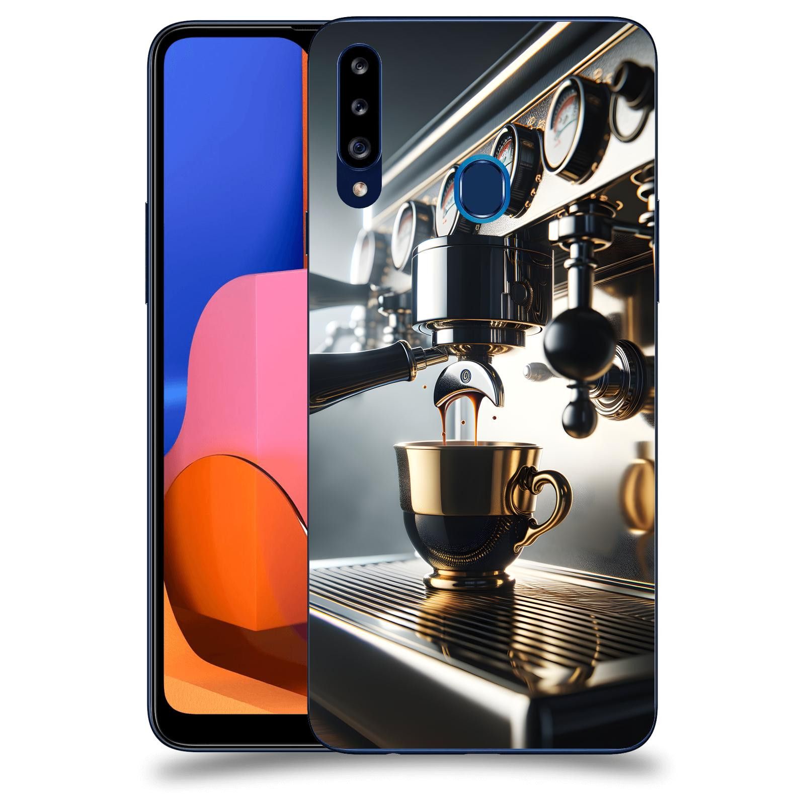 ACOVER Kryt na mobil Samsung Galaxy A20s - Coffee maker