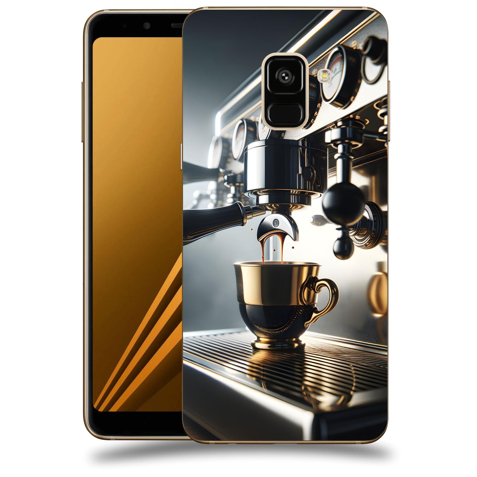 ACOVER Kryt na mobil Samsung Galaxy A8 2018 A530F - Coffee maker