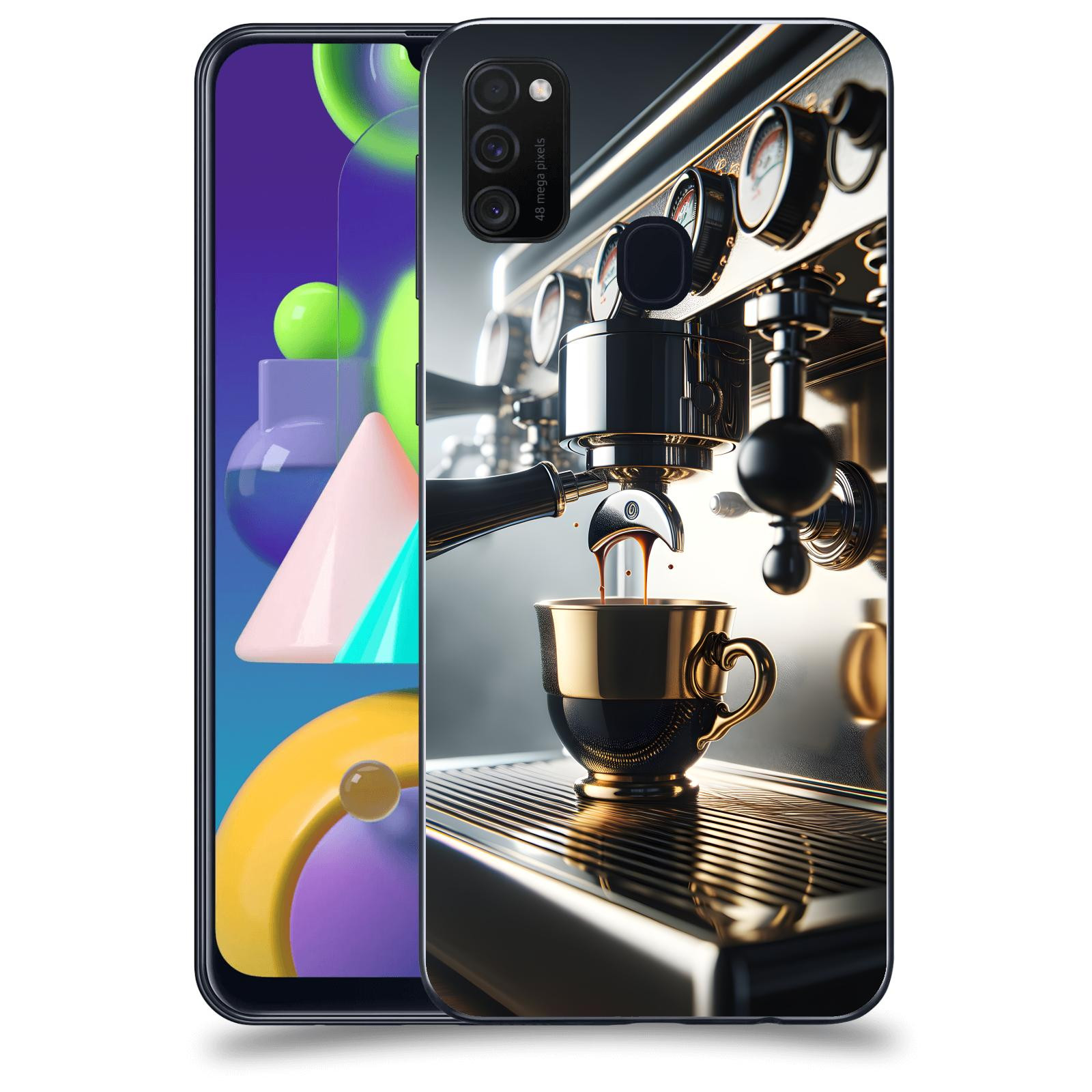 ACOVER Kryt na mobil Samsung Galaxy M21 M215F - Coffee maker