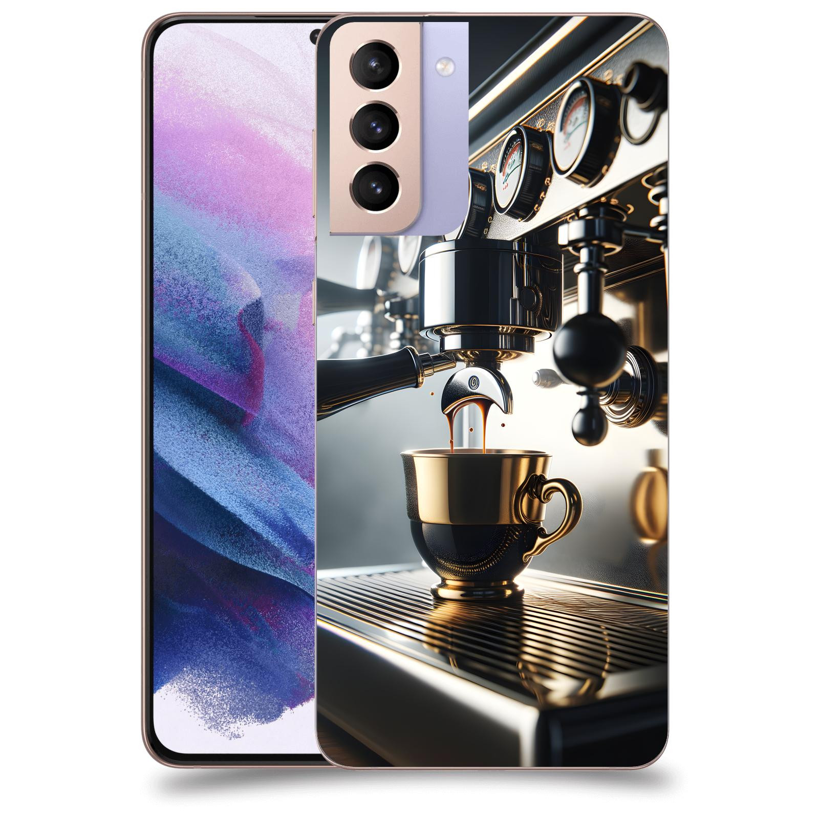ACOVER Kryt na mobil Samsung Galaxy S21+ G996F - Coffee maker