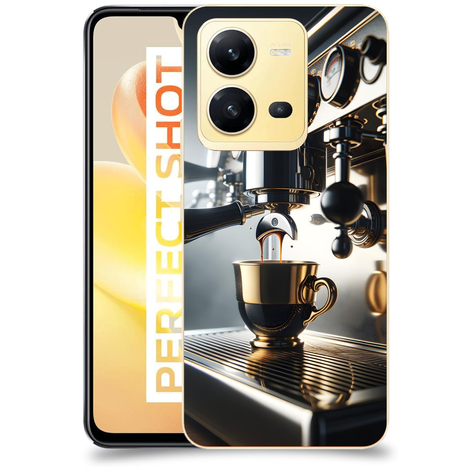 ACOVER Kryt na mobil Vivo X80 Lite - Coffee maker