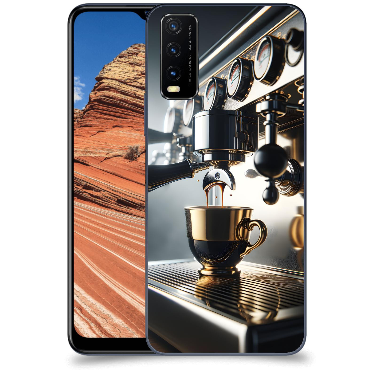 ACOVER Kryt na mobil Vivo Y20s - Coffee maker