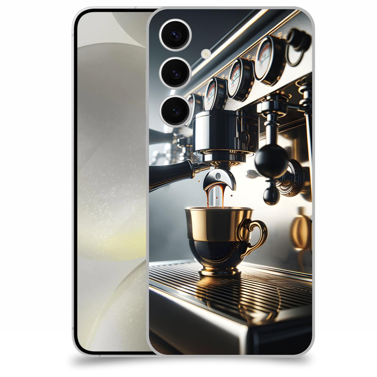 ACOVER Kryt na mobil Samsung Galaxy S24+ - Coffee maker
