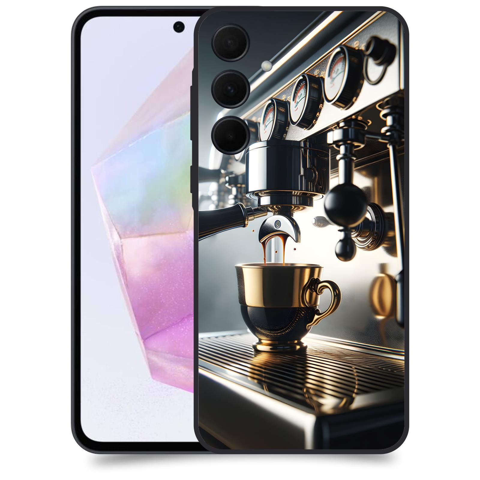ACOVER Kryt na mobil Samsung Galaxy A35 5G - Coffee maker