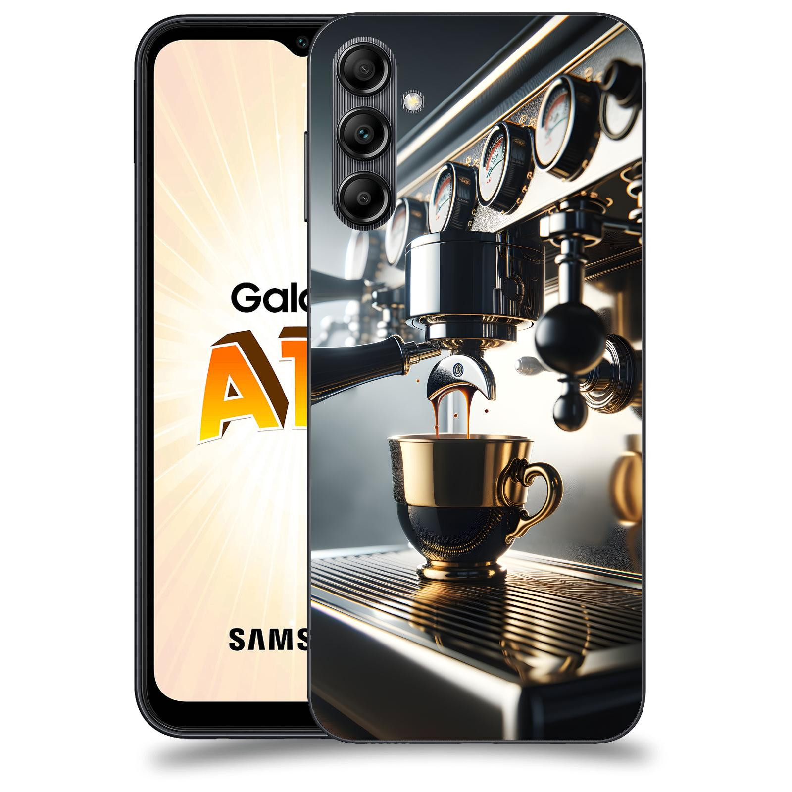 ACOVER Kryt na mobil Samsung Galaxy A14 LTE - Coffee maker