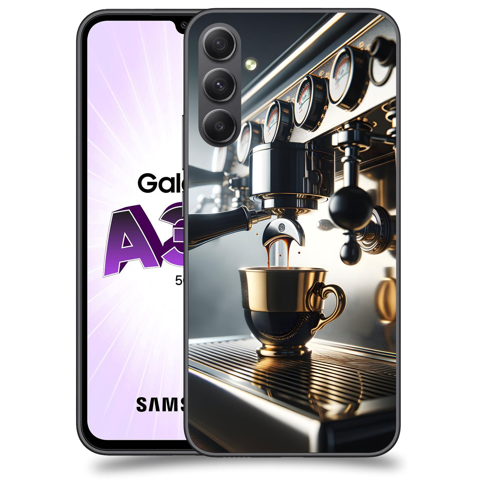 ACOVER Kryt na mobil Samsung Galaxy A34 - Coffee maker