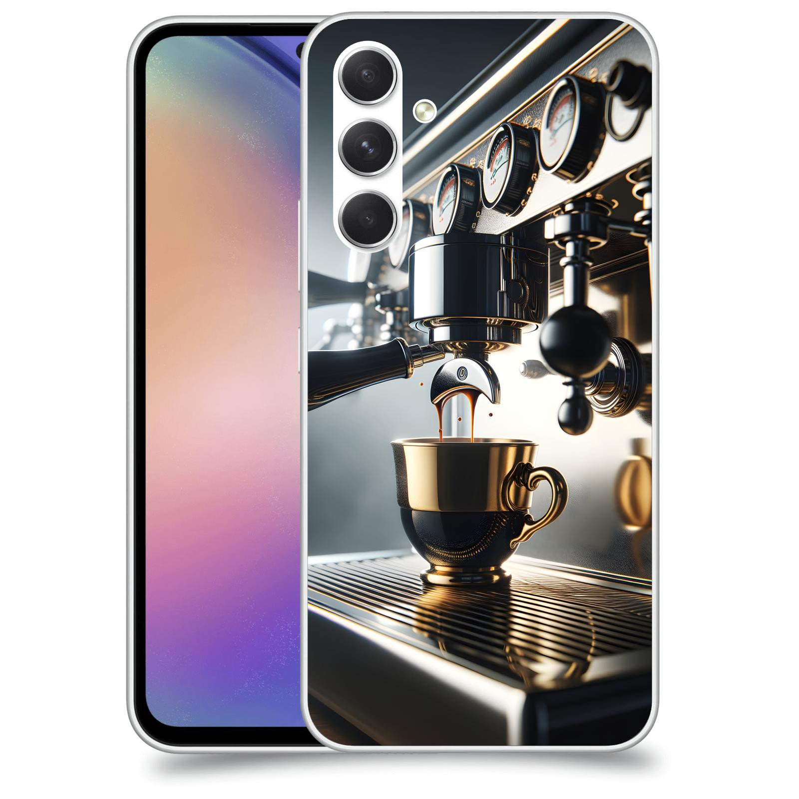 ACOVER Kryt na mobil Samsung Galaxy M54 5G - Coffee maker