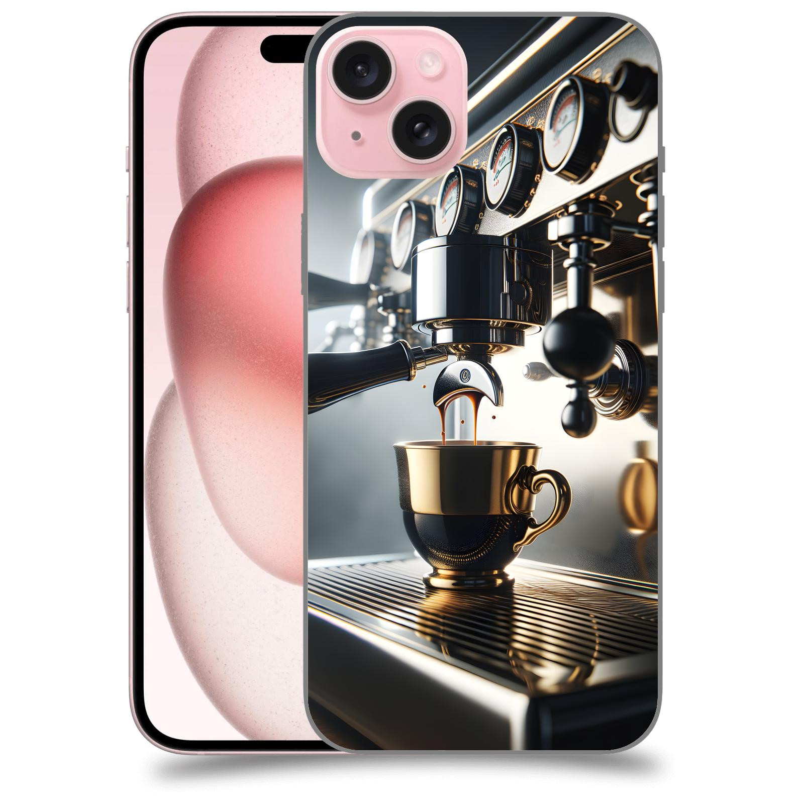 ACOVER Kryt na mobil Apple iPhone 15 plus - Coffee maker