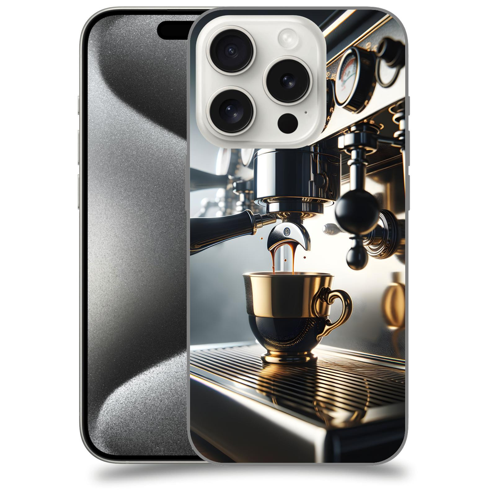 ACOVER Kryt na mobil Apple iPhone 15 pro - Coffee maker