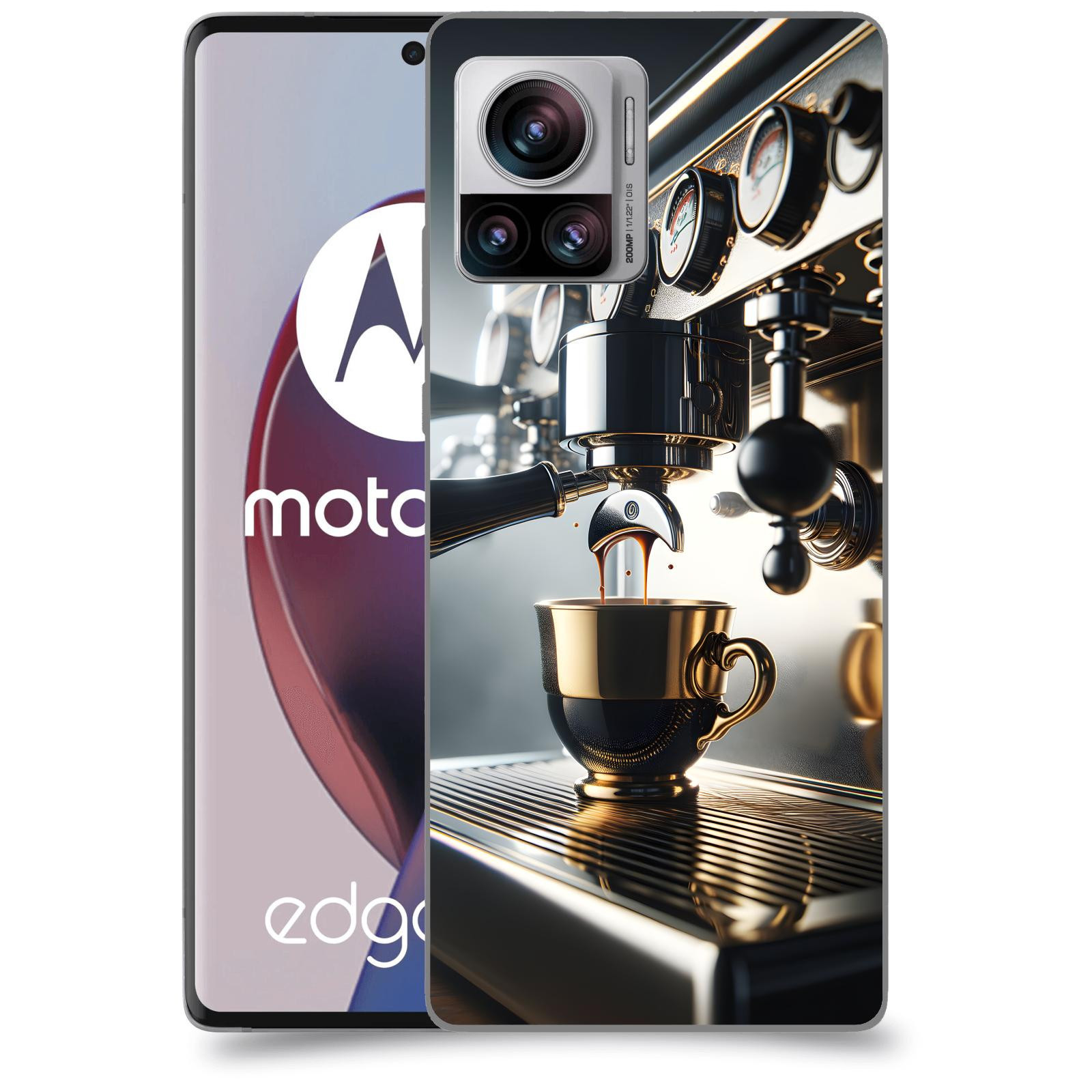 ACOVER Kryt na mobil Motorola Edge 30 Ultra - Coffee maker