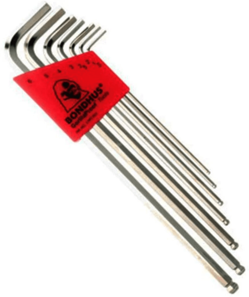 Imbusový klíč s kuličkou, metrický, extra dlouhý, 1,5-6 mm, sada 7 ks - BONDHUS