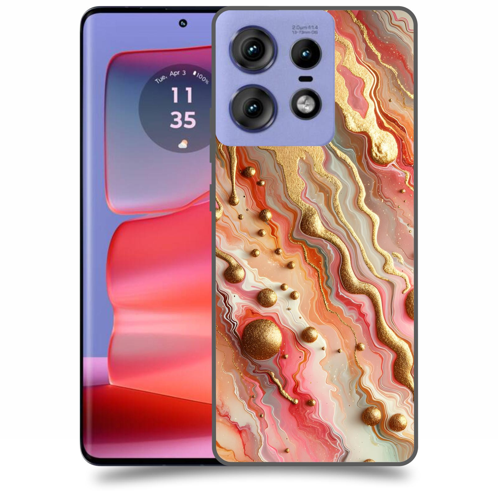 ACOVER Kryt na mobil Motorola Edge 50 Pro - Liquid Gold