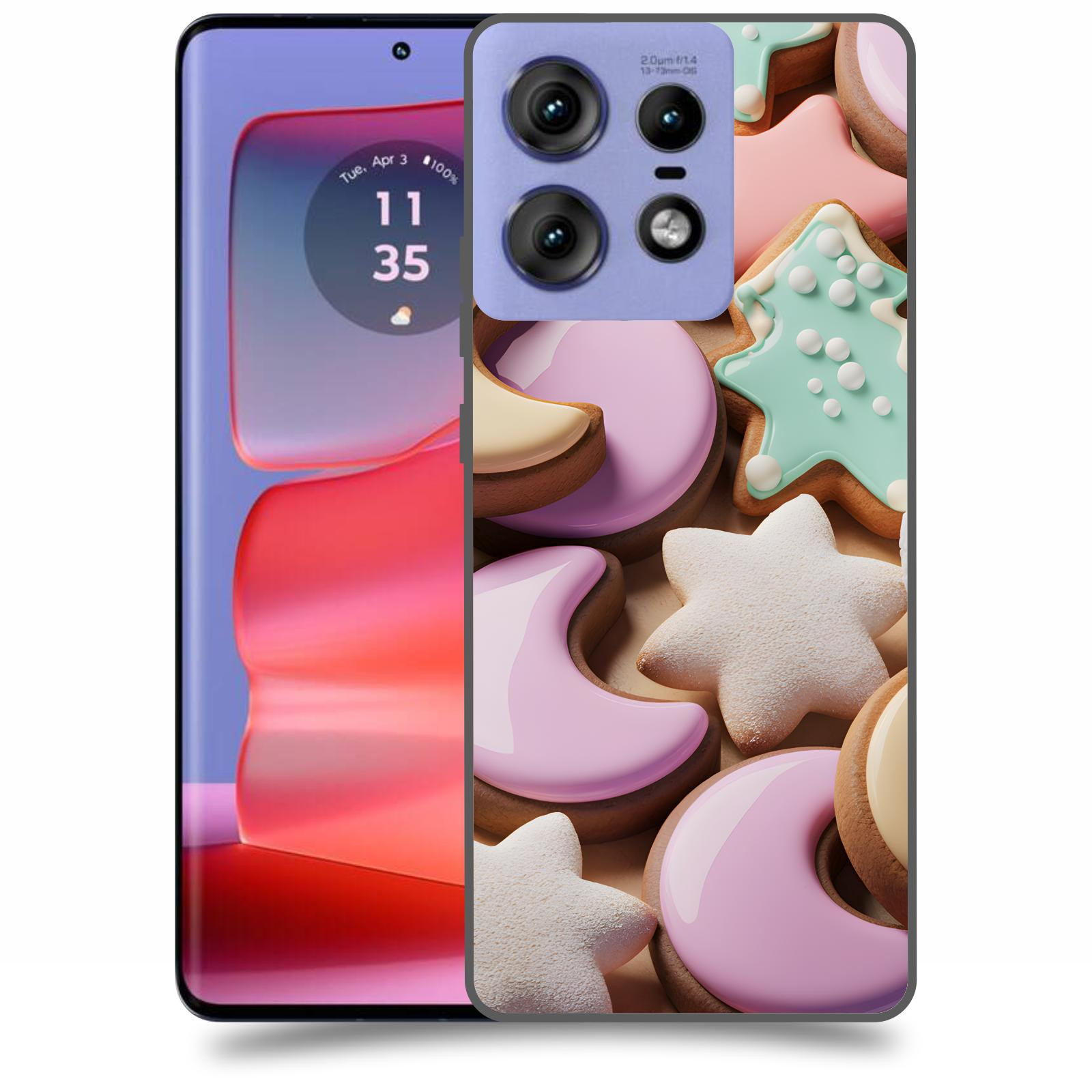 ACOVER Kryt na mobil Motorola Edge 50 Pro - Vánoční cukroví