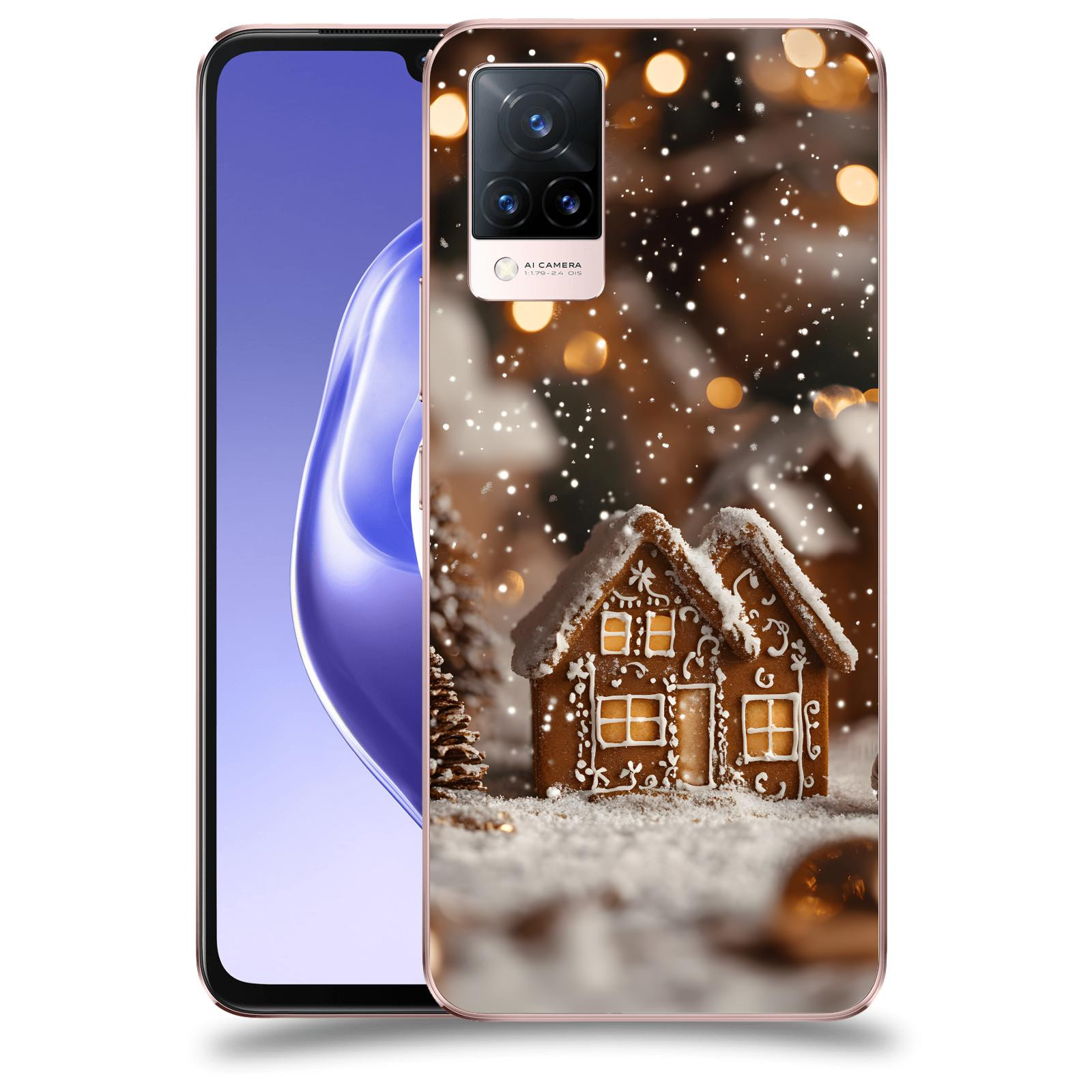 ACOVER Kryt na mobil Vivo V21 5G - Perníková chaloupka
