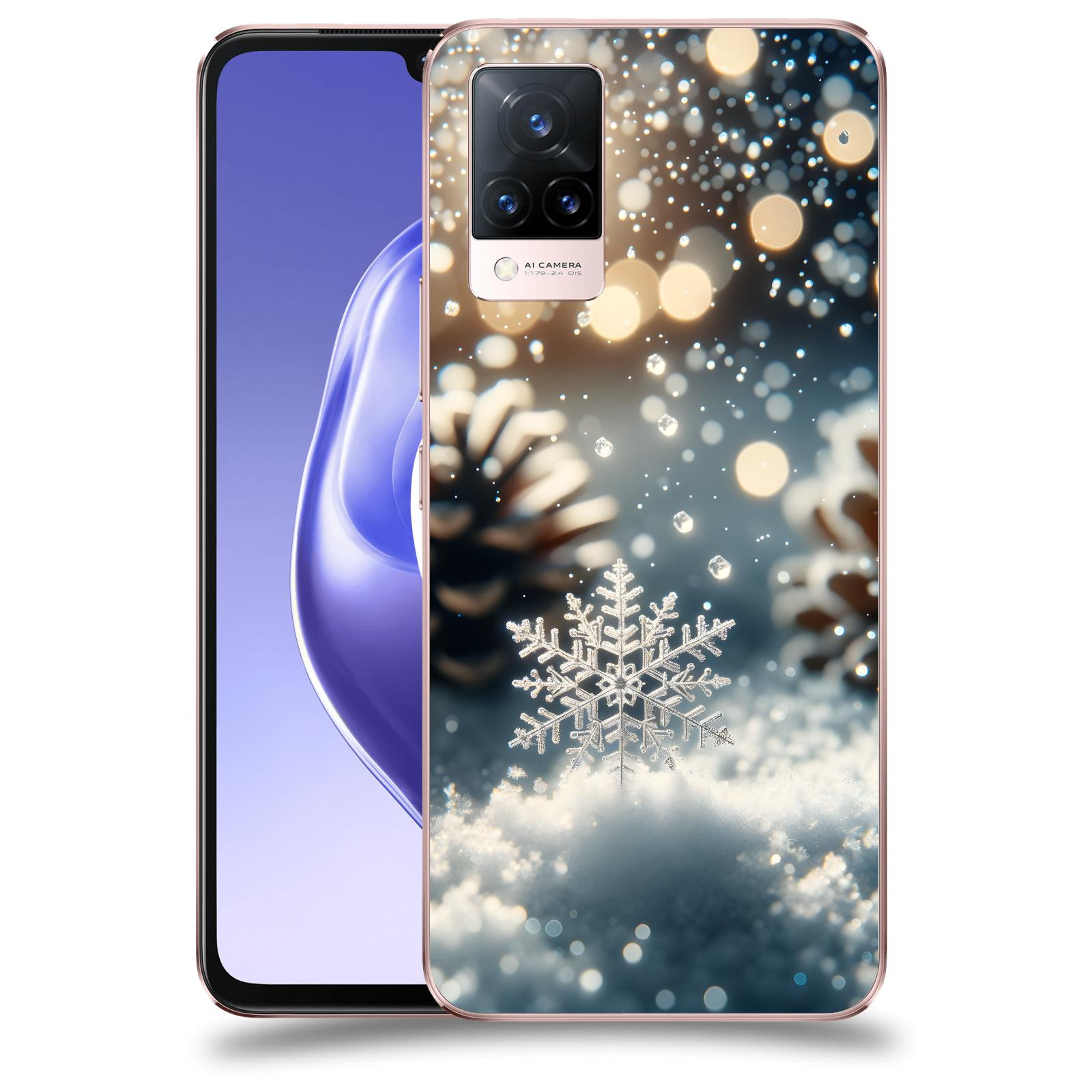 ACOVER Kryt na mobil Vivo V21 5G - Vločka