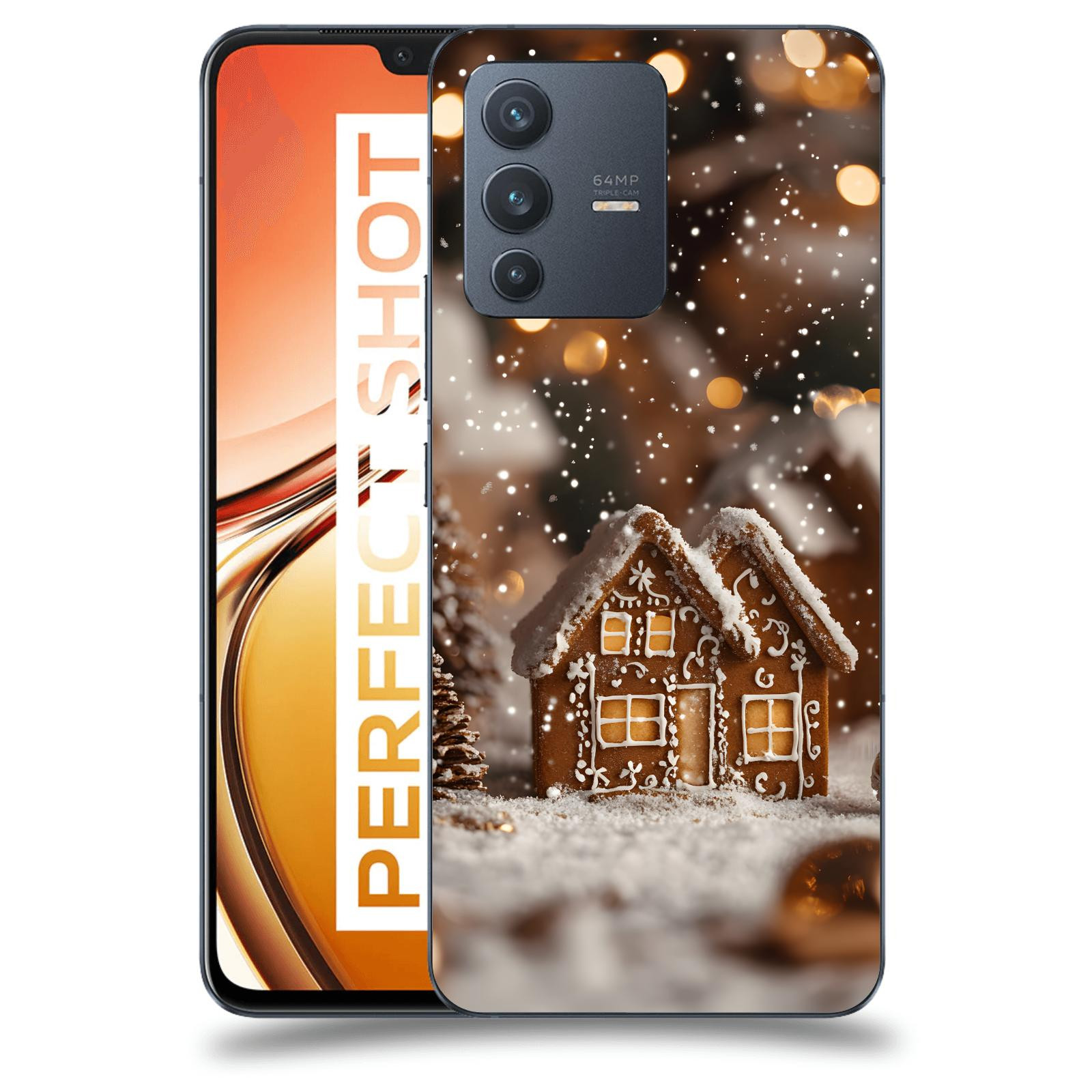 ACOVER Kryt na mobil Vivo V23 5G - Perníková chaloupka