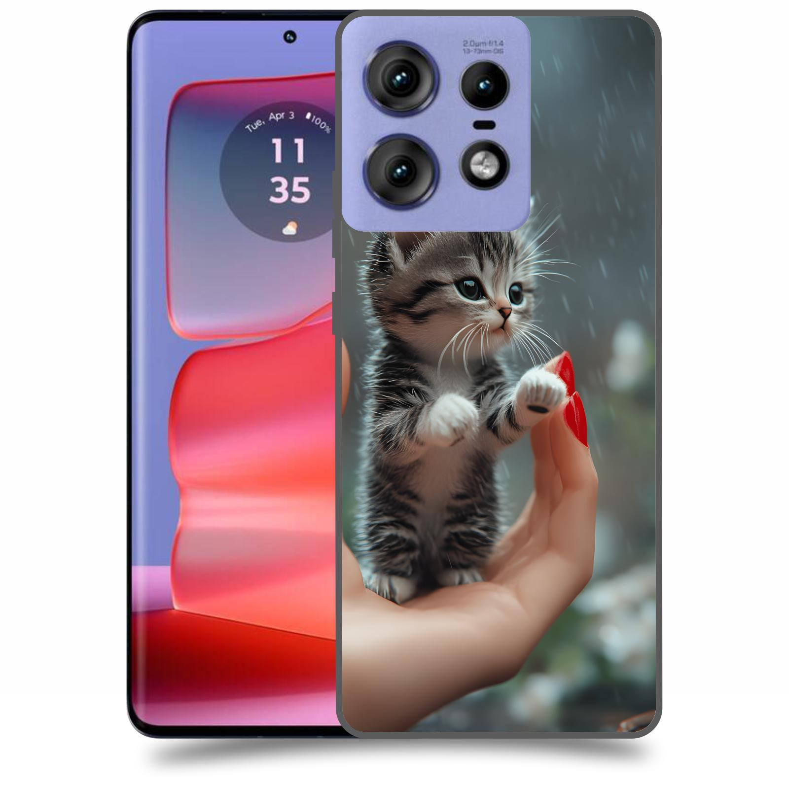 ACOVER Kryt na mobil Motorola Edge 50 Pro - Koťátko