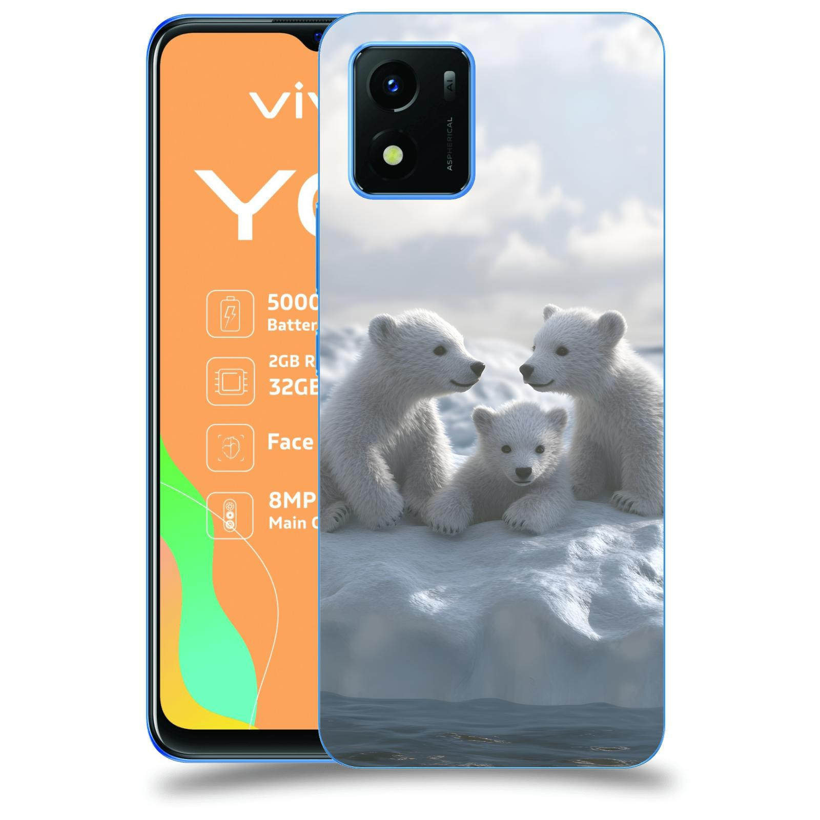 ACOVER Kryt na mobil Vivo Y01 - Medvíďata