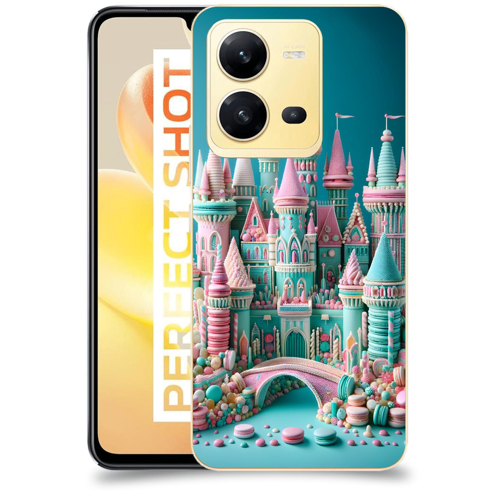 ACOVER Kryt na mobil Vivo X80 Lite - Candy castle 2