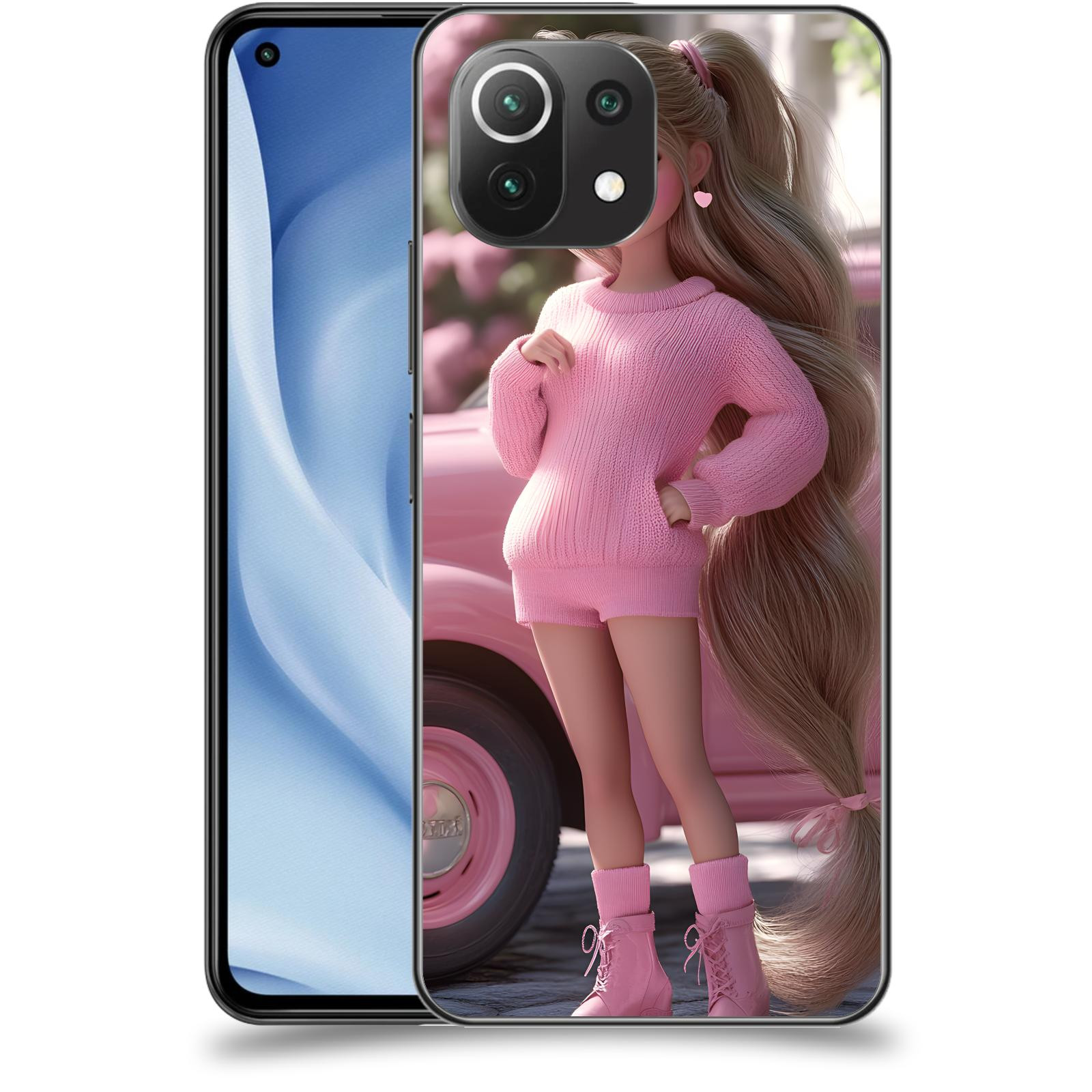 ACOVER Kryt na mobil Xiaomi Mi 11 Lite - Girl with pink car